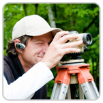 Man Using Surveying Scope